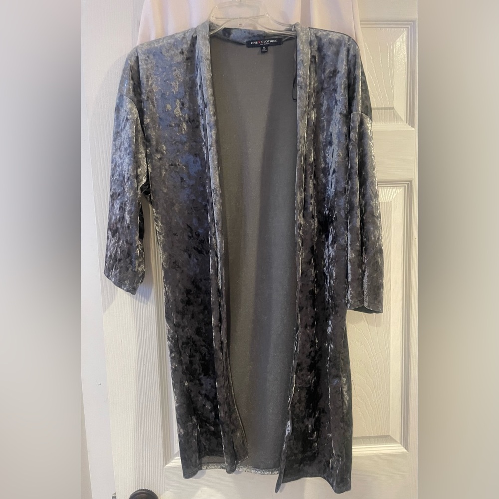 One Clothing crushed velvet cardigan